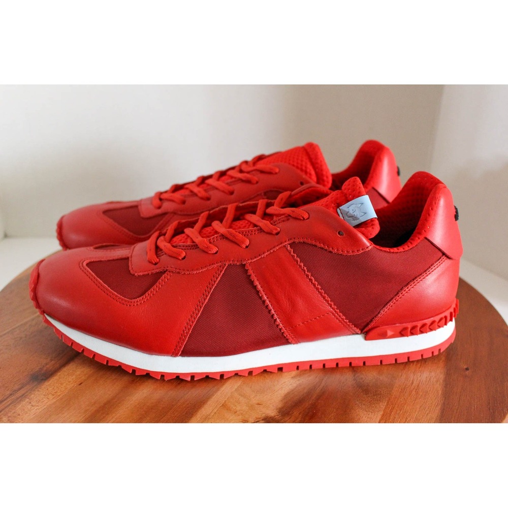 Greyson Shoes Mens 14 Red Leather Coywolf Lace Up Golf Walking Casual